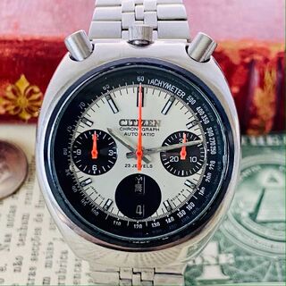 【高級腕時計 シチズン】8110A 23石クロノ 自動 1976 ツノ