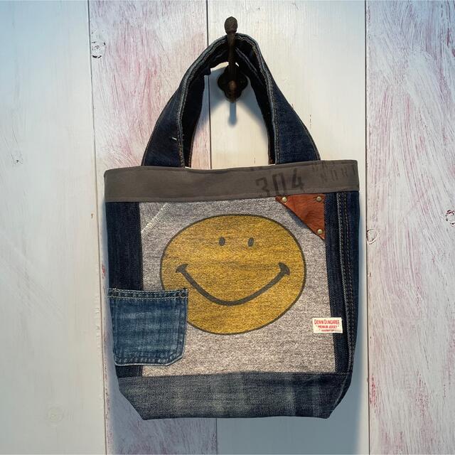 ハンドメイド　デニムリメイクバッグ ハンドメイドのファッション小物(バッグ)の商品写真