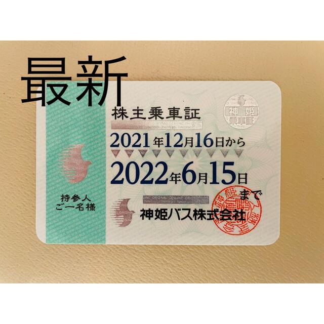 神姫バス　株主乗車証　男性　バス　半年定期　2020.12.15　送料無料