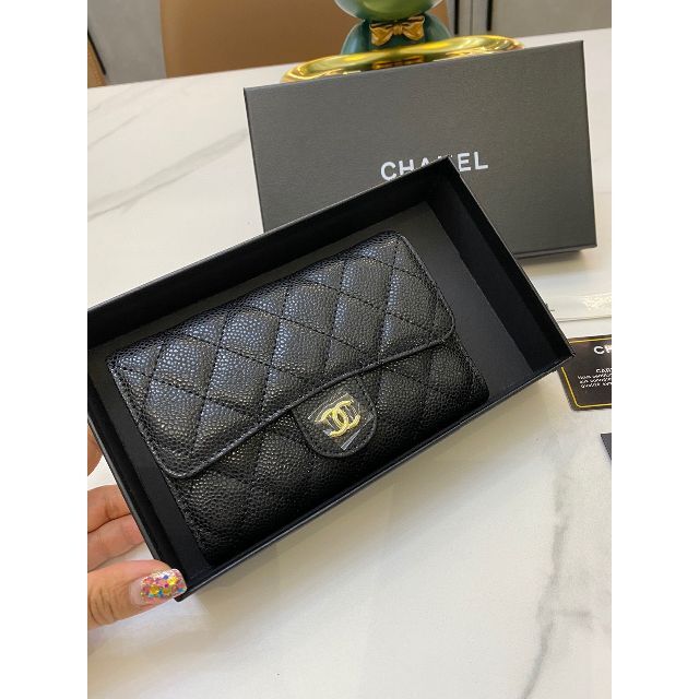 100%新品格安】 CHANEL - シャネル三つ折り財布 ミニ コンパクト 財布