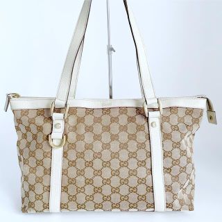 グッチ(Gucci)の【美品】GUCCI グッチ GGキャンバス トートバッグ ショルダー ベージュ(トートバッグ)