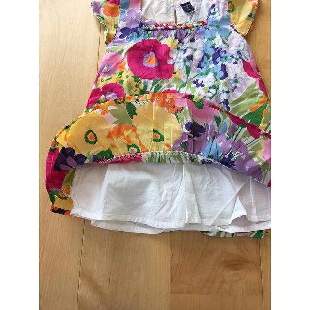 GAP Kids(ギャップキッズ)の【美品】GAP キッズ　ワンピース　花柄 キッズ/ベビー/マタニティのキッズ服女の子用(90cm~)(ワンピース)の商品写真