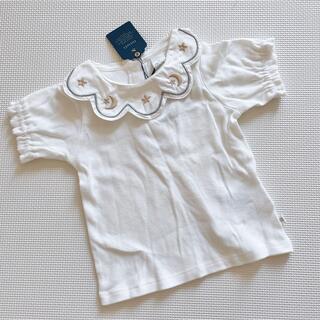 フタフタ(futafuta)の【❤︎様専用】cottoli スカラップ　刺繍襟Tシャツ　ホワイト(Ｔシャツ)