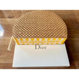 ディオール(Dior)のDior ☆ポーチ カゴ  黄色 ノベルティ 非売品 クラッチバッグ(ポーチ)