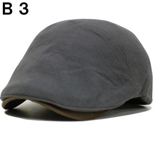 帽子 メンズ レディース シンプル 無地 ハンチング B3 グレー(ハンチング/ベレー帽)