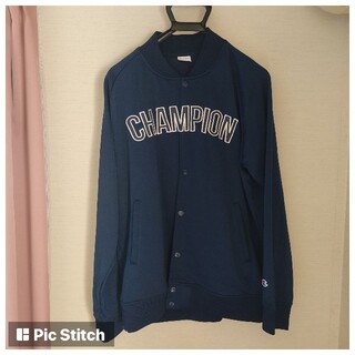 チャンピオン(Champion)のChampion チャンピオン フロント刺繍ジャージ素材スタジャン  ブルゾン(ブルゾン)