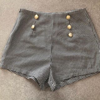 【ジャンク品のため格安】SHEIN ダブルブレスト　千鳥格子　ショートパンツ(ショートパンツ)