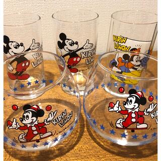 Disney - ディズニーグラス ☆キリンレモン☆  昭和レトロ  非売品　5個セット