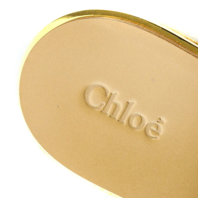 Chloe(クロエ)のクロエ カミーユ ウエッジソールサンダル レザー 36 23cm 黒 べージュ レディースの靴/シューズ(サンダル)の商品写真