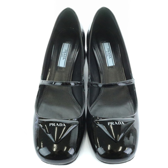 PRADA(プラダ)のプラダ パンプス スクエアトゥ ストラップ 36.5 23.5cm 黒 レディースの靴/シューズ(ハイヒール/パンプス)の商品写真