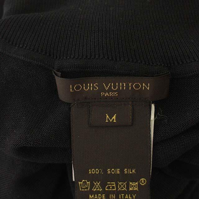 LOUIS VUITTON(ルイヴィトン)のルイヴィトン シルクニット ハイゲージ ハイネック 長袖 カットソー M 黒 レディースのトップス(ニット/セーター)の商品写真