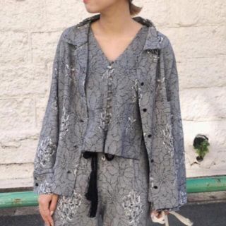 アメリヴィンテージ(Ameri VINTAGE)のZOE KNIT PAJAMA SHIRT KNIT(パーカー)