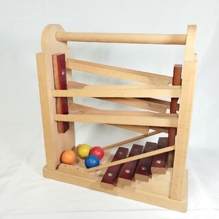 良品 コロコロシロホン 木製 おもちゃ 木琴 コイデ ボール １.５才(楽器のおもちゃ)