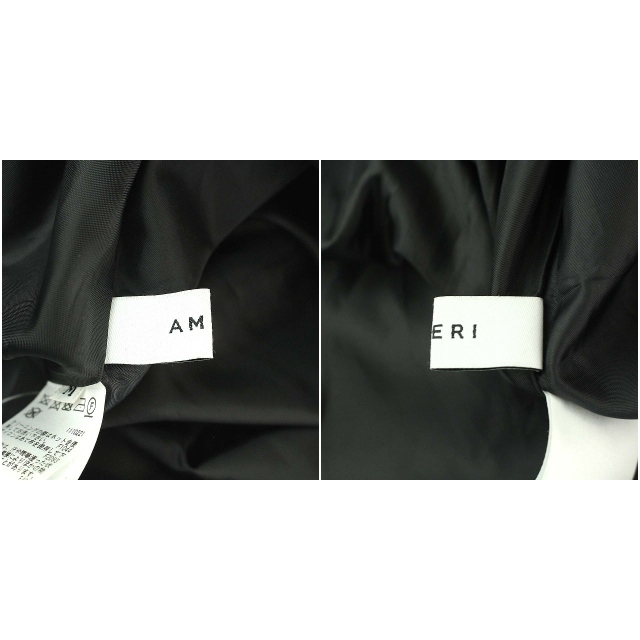 Ameri VINTAGE(アメリヴィンテージ)のアメリヴィンテージ 19SS ステッチタックドレス ハイウエストスカート M 黒 レディースのワンピース(ひざ丈ワンピース)の商品写真