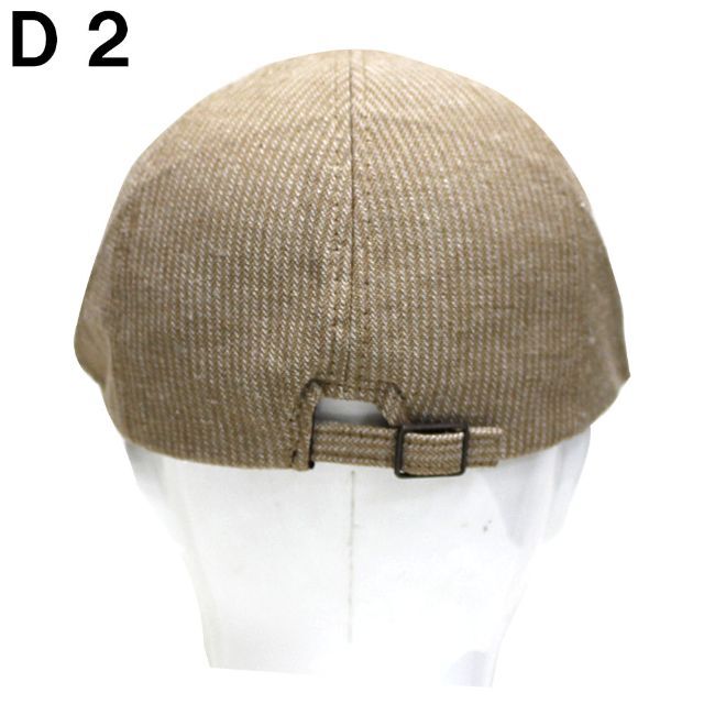 帽子 メンズ レディース ストライプ柄 ハンチング D2　ベージュ メンズの帽子(ハンチング/ベレー帽)の商品写真