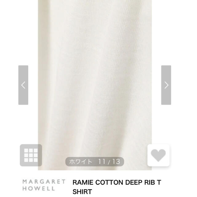 MARGARET HOWELL(マーガレットハウエル)のRAMIE COTTON DEEP RIB T SHIRT  2021SS新品 レディースのトップス(ニット/セーター)の商品写真