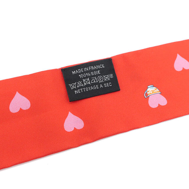 Hermes(エルメス)のエルメス  スカーフ  ツイリー   レッド ハンドメイドのファッション小物(スカーフ)の商品写真
