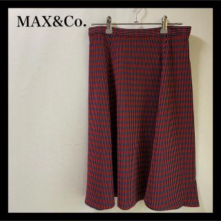 マックスアンドコー(Max & Co.)の【新品】Max＆Co. ストライプ スカート M マックスアンドコー(ひざ丈スカート)