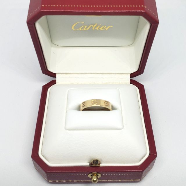 専門ショップ Cartier - 9号 イエローゴールド K18YG ミニラブリング カルティエ リング(指輪)