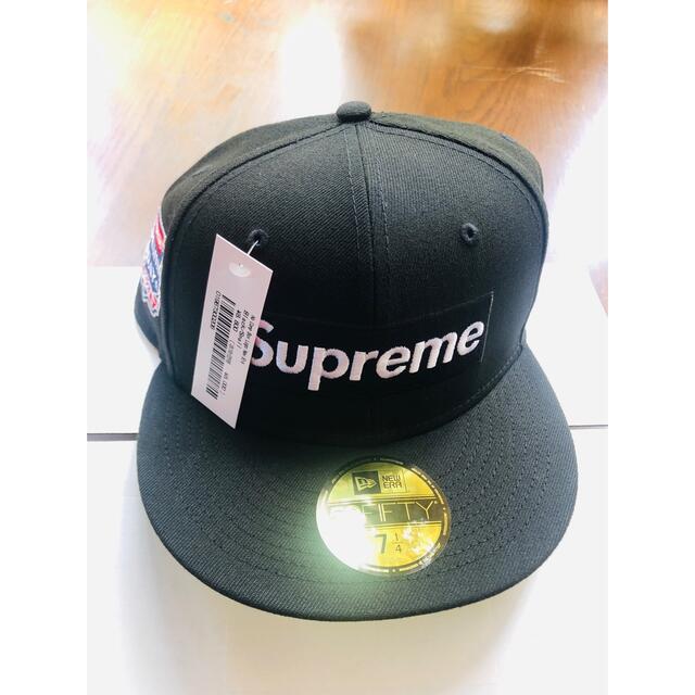 supreme new era box ロゴ　cap 57.7cm帽子