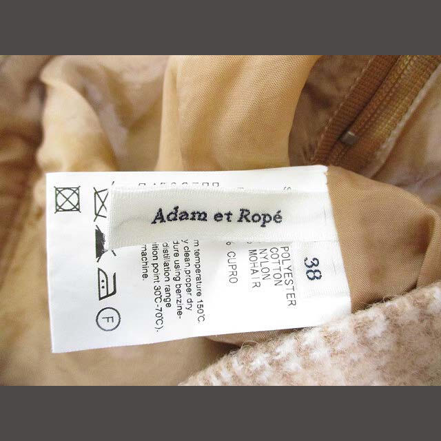 Adam et Rope'(アダムエロぺ)のアダムエロペ Adam et Rope' チェック柄 ウール混 スカート 38 レディースのスカート(ひざ丈スカート)の商品写真