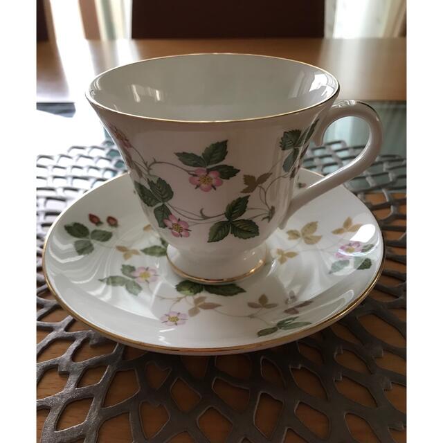 超目玉 ウェッジウッド ♡ワイルドストロベリー カップソーサー2客