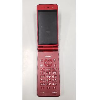 エヌティティドコモ(NTTdocomo)のFOMA　P-01H　ドコモ　docomo　ケータイ　本体　赤　レッド　中古(携帯電話本体)