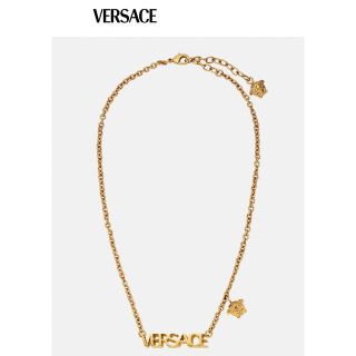 ヴェルサーチ(VERSACE)の新品 VERSACE ヴェルサーチェ ロゴ ネックレス ゴールド 41,800円(ネックレス)