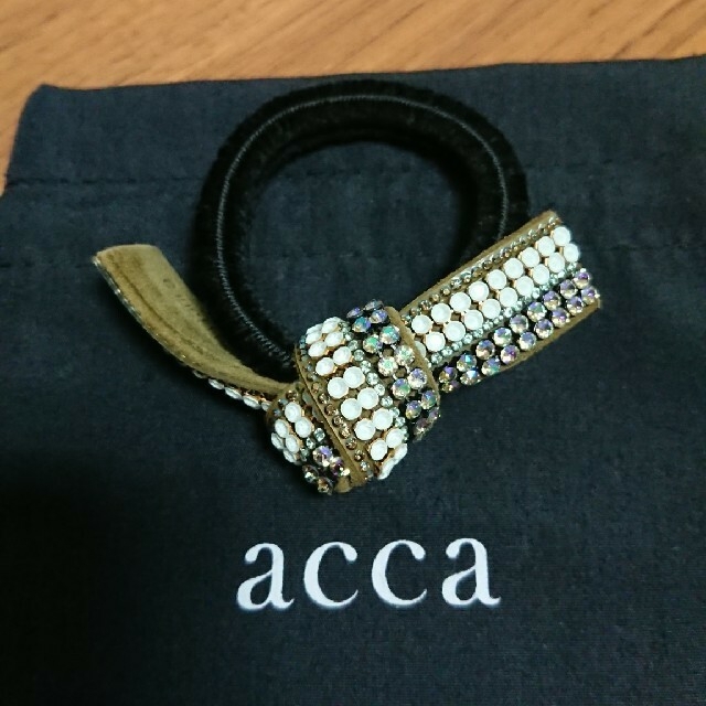 acca(アッカ)の最終値下げ！acca☆アマルフィ・ネイビーポニー&カーキ系ドレスポニー2点セット レディースのヘアアクセサリー(ヘアゴム/シュシュ)の商品写真