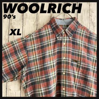 ウールリッチ(WOOLRICH)の90s⭐︎WOOLRICH ウールリッチ 半袖シャツ チェック アウトドア 古着(シャツ)