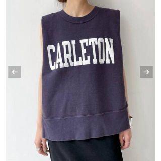 アパルトモンドゥーズィエムクラス(L'Appartement DEUXIEME CLASSE)の 【R JUBILEE】 Sweat N/S Print TOPS ネイビー(トレーナー/スウェット)