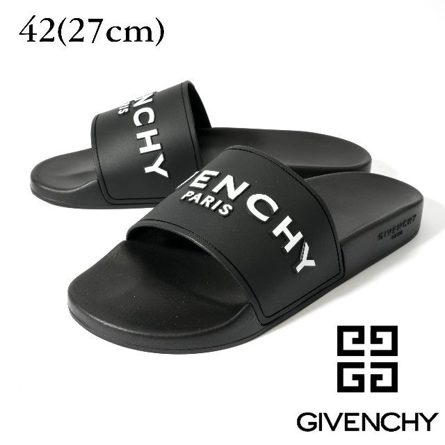 数量値引き Givenchy paris ラバー フラットサンダル メンズ