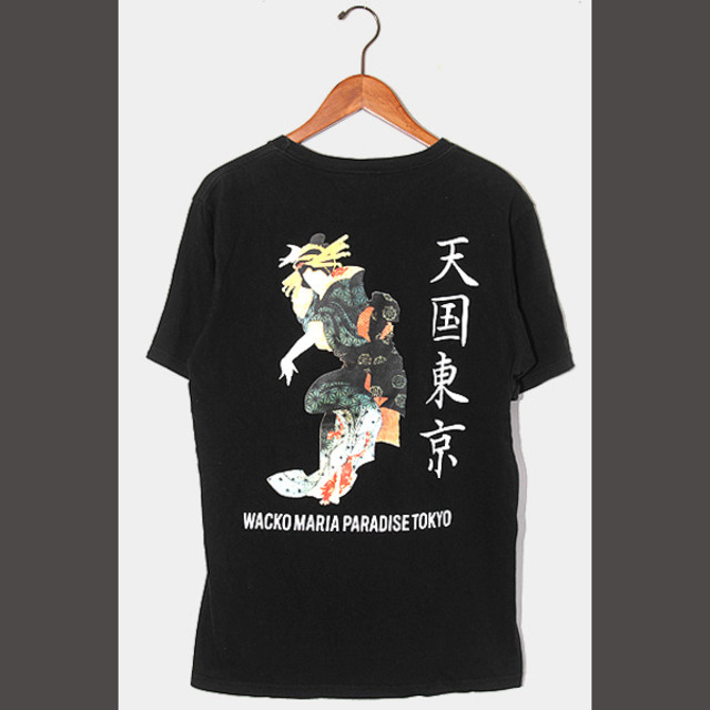 ワコマリア バックプリント 半袖Tシャツ L BLACK 黒 /◇ - Tシャツ ...