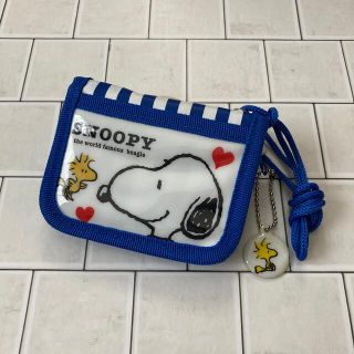 スヌーピー(SNOOPY)の【新品】SNOOPY   スヌーピー　財布　二つ折り　紐付き　キッズ　②(財布)