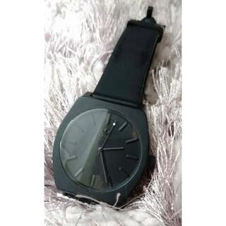 アディダス(adidas)のブラック アディダス ウォッチ 防水 アナログ シリコン adidas 腕時計(腕時計(アナログ))