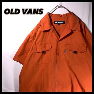 ヴァンズ(VANS)の90s 古着 VANS オールドバンズ ボーリングシャツ L オレンジ(シャツ)