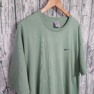 NIKE - ナイキ超ビッグサイズNIKE古着Tシャツ刺繍ワンポイントグリーン