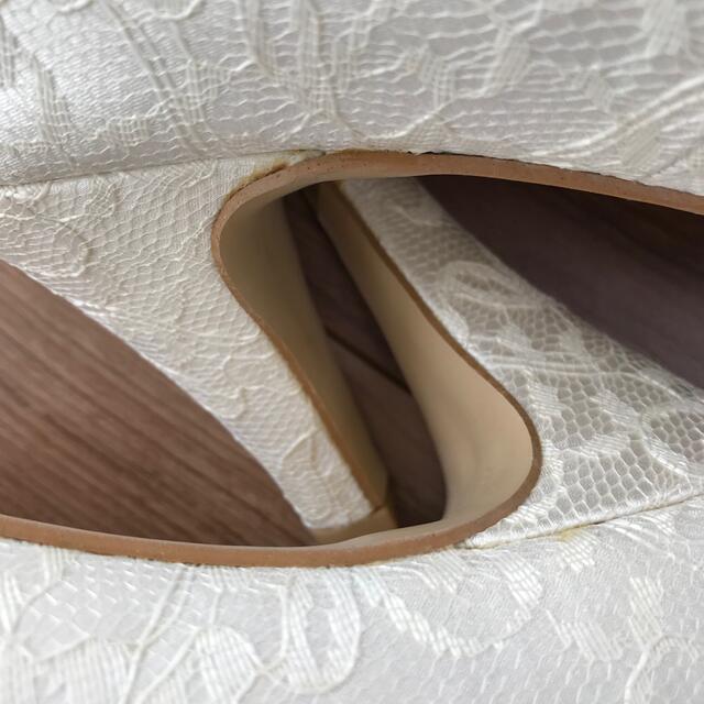 新婦 ウェディング シューズ 白 BENIR 38 (24.5cm) レディースの靴/シューズ(ハイヒール/パンプス)の商品写真