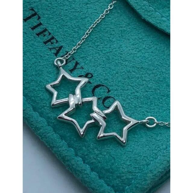 極美品 Tiffany ティファニートリプルスターネックレス SV925 定期入れ