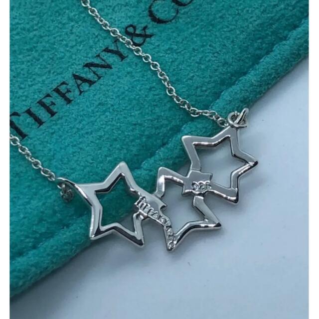 極美品 Tiffany ティファニートリプルスターネックレス SV925 定期入れ