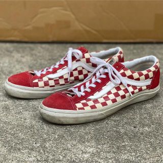 ヴァンズ(VANS)のVANS OLD SKOOL CHECKERBOARD RACING RED(スニーカー)