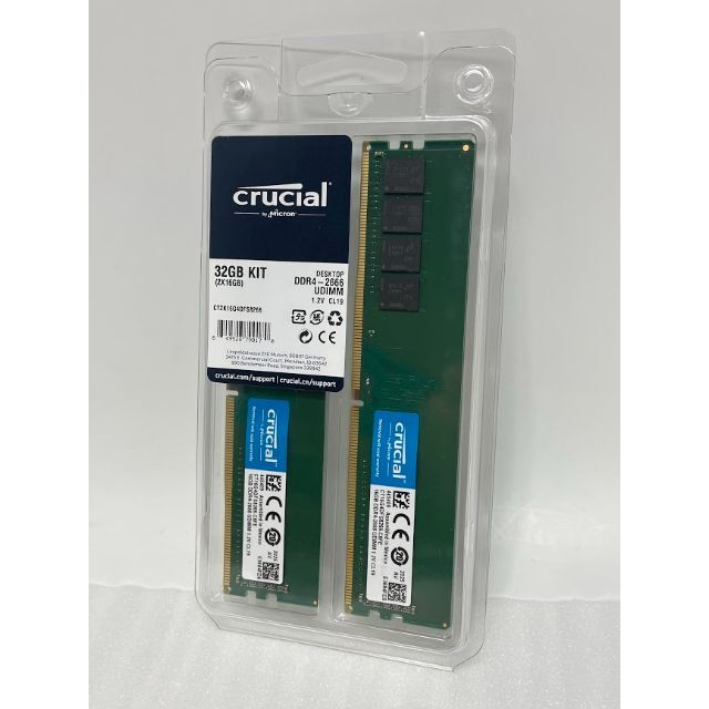 【新品保証付】Crucial 32GB (2 x 16GB) DDR4-2666