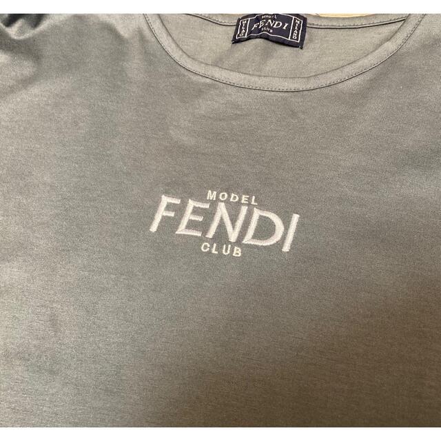 FENDI(フェンディ)のうるりさん専用ページ【FENDI】ビンテージ　グレーシャツ(ロゴ刺繍)  メンズのトップス(Tシャツ/カットソー(半袖/袖なし))の商品写真