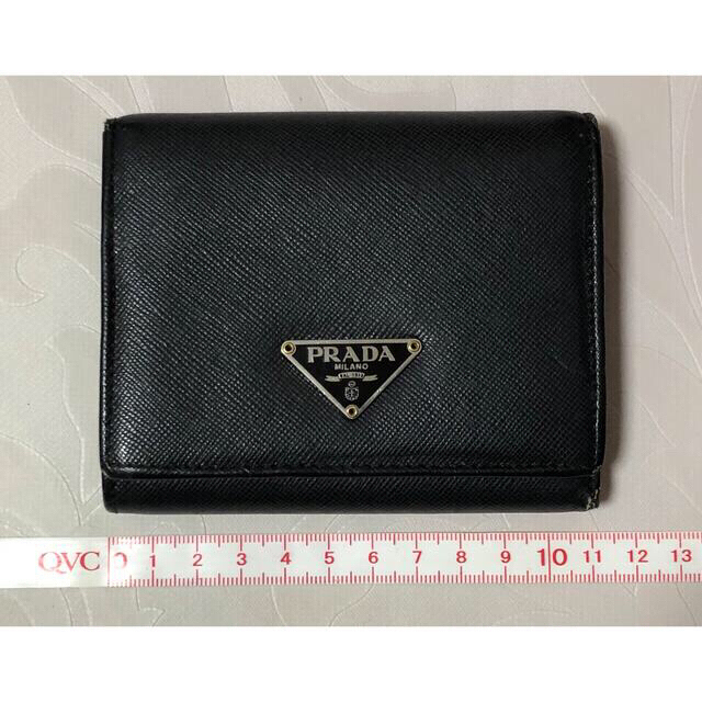 PRADA(プラダ)のPRADA  プラダ   三つ折り財布　ブラック レディースのファッション小物(財布)の商品写真