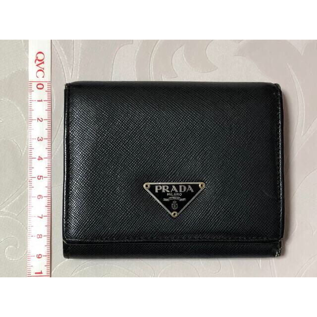 PRADA(プラダ)のPRADA  プラダ   三つ折り財布　ブラック レディースのファッション小物(財布)の商品写真