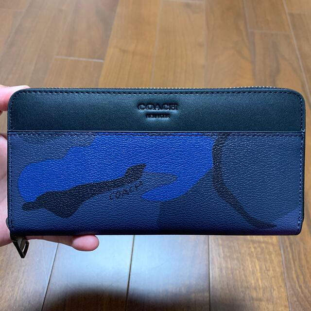 COACH(コーチ)の箱・袋付き　57802  長財布　ブルー迷彩　 メンズのファッション小物(長財布)の商品写真