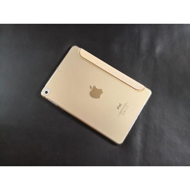 薄型軽量 iPad mini5/mini4 共用 ゴールド スマートケース スマホ/家電/カメラのスマホアクセサリー(iPadケース)の商品写真
