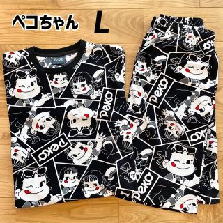 フジヤ(不二家)の2022【L】ペコちゃん ルームウェア 半袖Tシャツ&ハーフパンツ メンズ(Tシャツ/カットソー(半袖/袖なし))