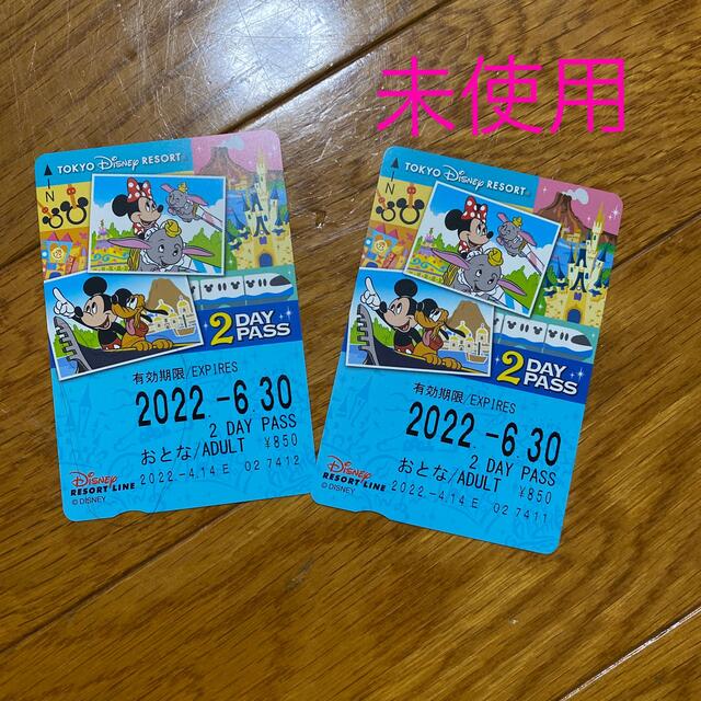 Disney(ディズニー)のディズニーリゾートライン　2day pass チケットの施設利用券(遊園地/テーマパーク)の商品写真