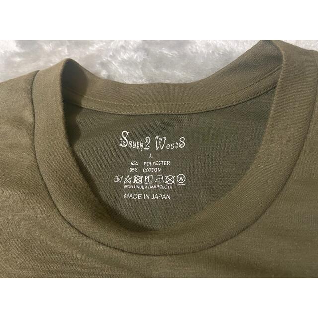 S2W8(エスツーダブルエイト)の極美品‼️South2 West8 ラウンド・ポケットTシャツ カーキ Lサイズ メンズのトップス(Tシャツ/カットソー(半袖/袖なし))の商品写真